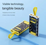 20000 MAH 66W FAST CHARGING TRANSPARENT POWER BANK-POWER BANK -Fast charging power bank