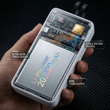 20000 MAH 66W FAST CHARGING TRANSPARENT POWER BANK-POWER BANK